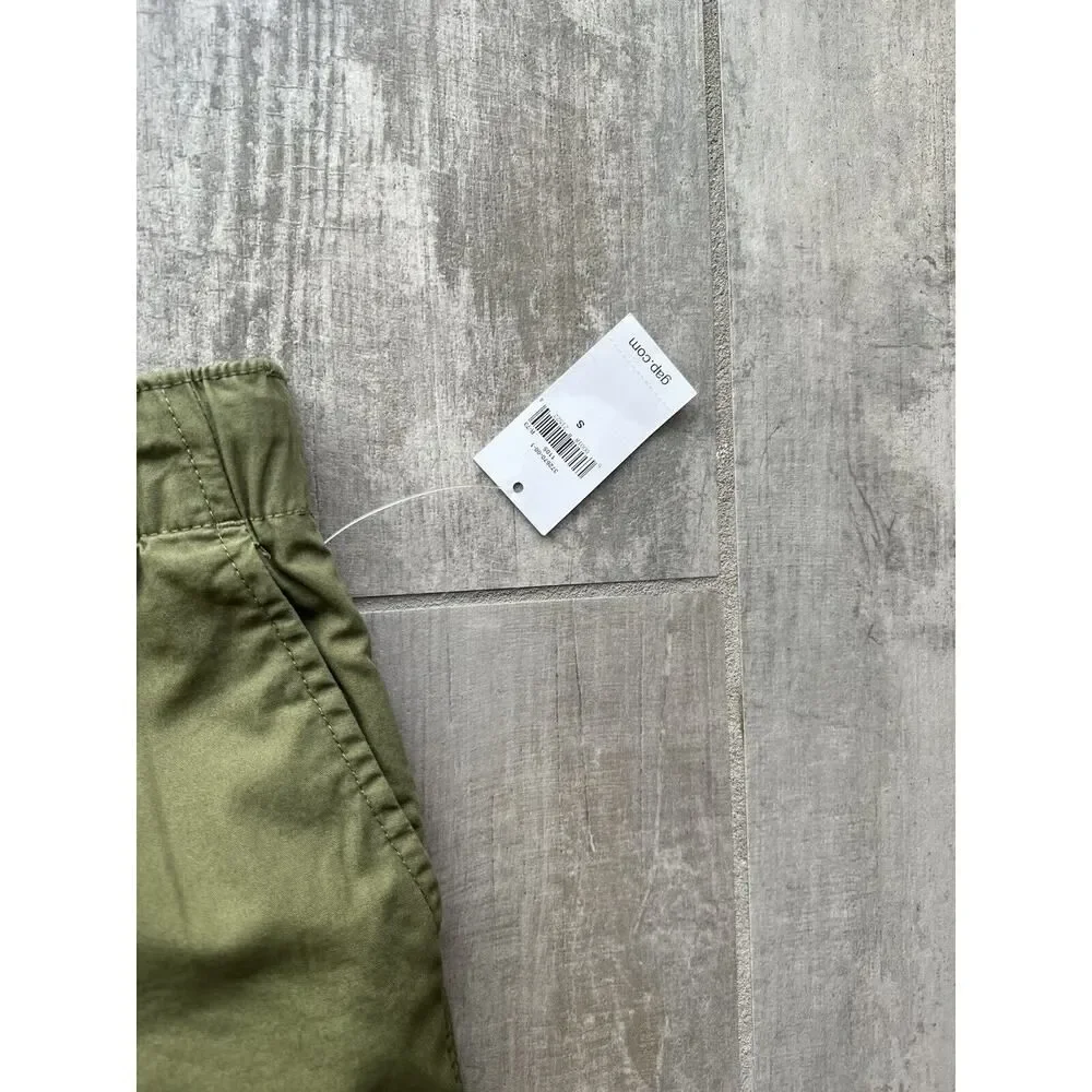 GAP Kids Boy Drawstring Elastic Shorts Pull-On Cactus Cargo Zip Pocket NEW S 6-7